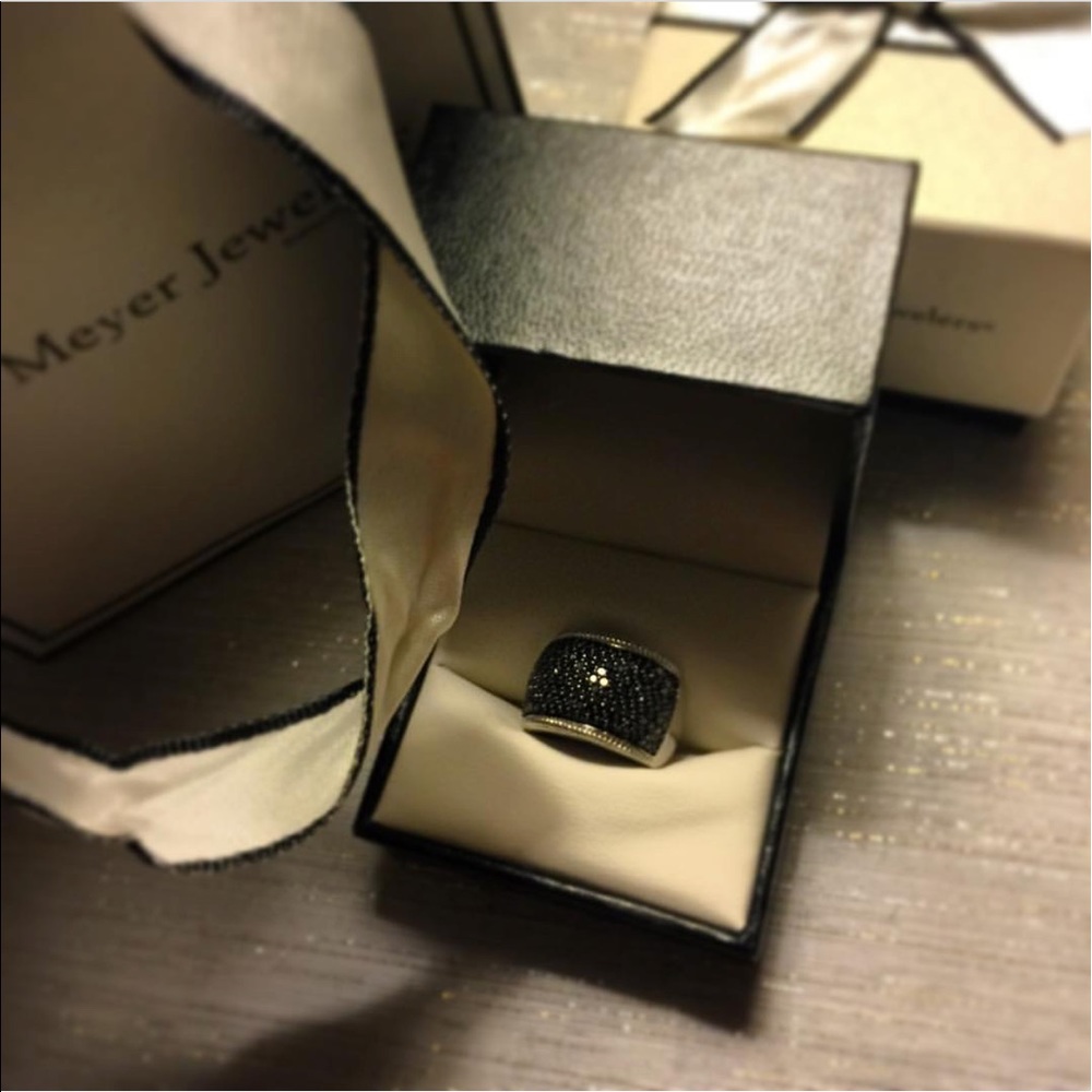 COPY - Black Diamond Cluster Ring